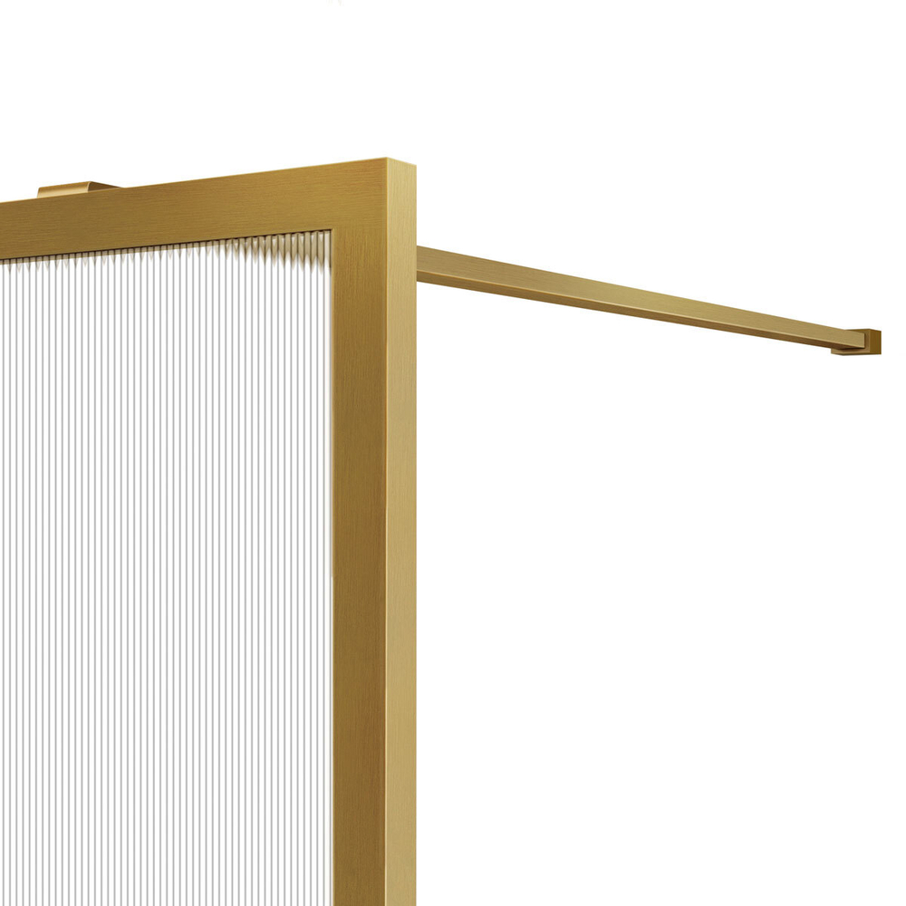 Душевая перегородка Walk-In VSW-1HP100FLBG, 1000*2000, брашированное золото, стекло рифленое