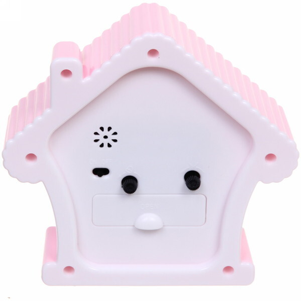 Будильник «Домик» 13*13 см розовый HA2206