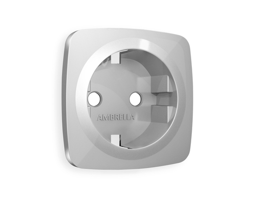 OP4060 Лицевая панель OMEGA (Серебро глянец) для электрической розетки с/з QUANT