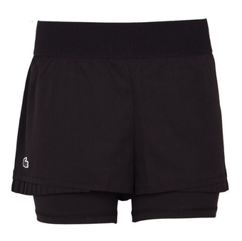 Женские Шорты теннисные Lacoste Ultra Dry Lined Tennis - black/black