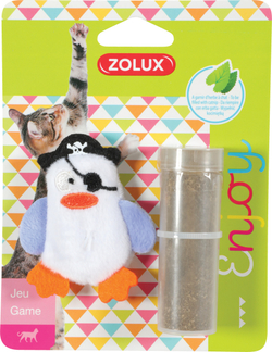 ZOLUX, Игрушка для кошек с кошачьей мятой в комплекте "Пингвин-пират