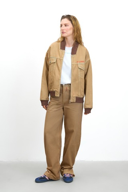 Бомбер DENIM JACKET бежевый