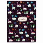 Тетрадь 40 л. в клетку обложка SoftTouch, бежевая бумага 70 г/м2, сшивка, А5 (147х210 мм), ЗАБАВНЫЕ ЛАМЫ, BRAUBERG, 403786