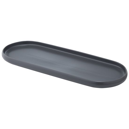 Овальное блюдо темно-серого цвета из коллекции essential