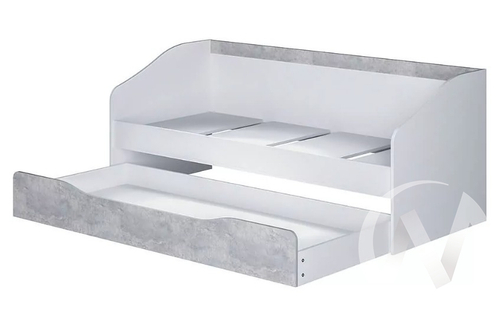 Кровать детская Паскаль (белый/цемент светлый)