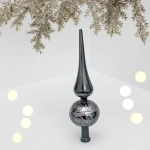Верхушка на ёлку 23 см «Волшебный узор», Графит