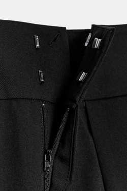 ZARA БРЮКИ BALLOON С ЗАЩИПАМИ, ЧЕРНЫЙ