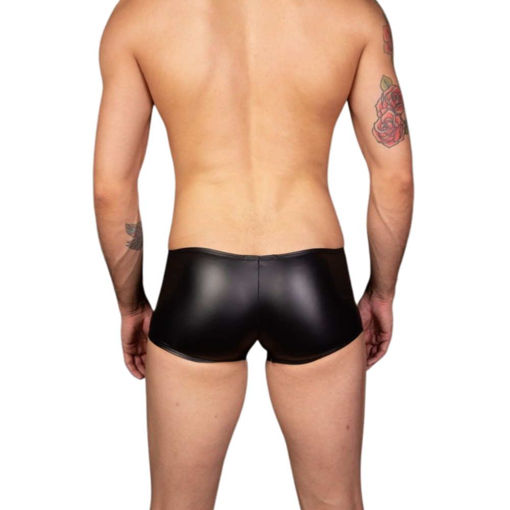 Мужские трусы хипсы черные под кожу Cosmos Colors MR30_B