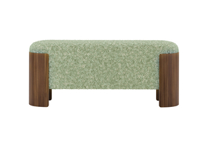 Банкетка Lagom 100 см (мятный мех, орех)