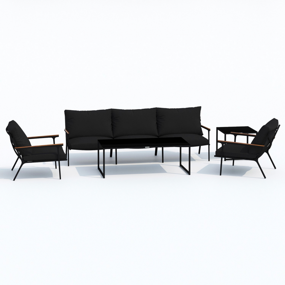 Лаунж зона Ideal Patio ФЕСТА черная с трехместным диваном