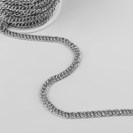 Цепочка железо витая 7*9,9мм , серебряный