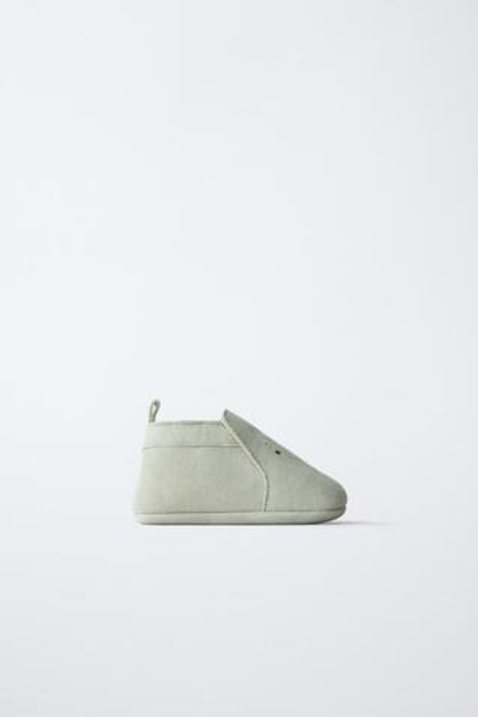 ZARA КОЖАНЫЕ ПИНЕТКИ, ГОЛУБОЙ