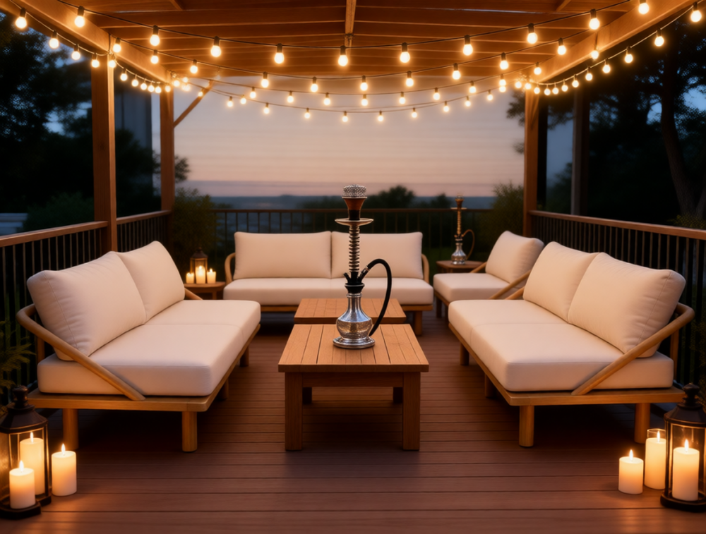 Диван деревянный трехместный с подушками Denmark