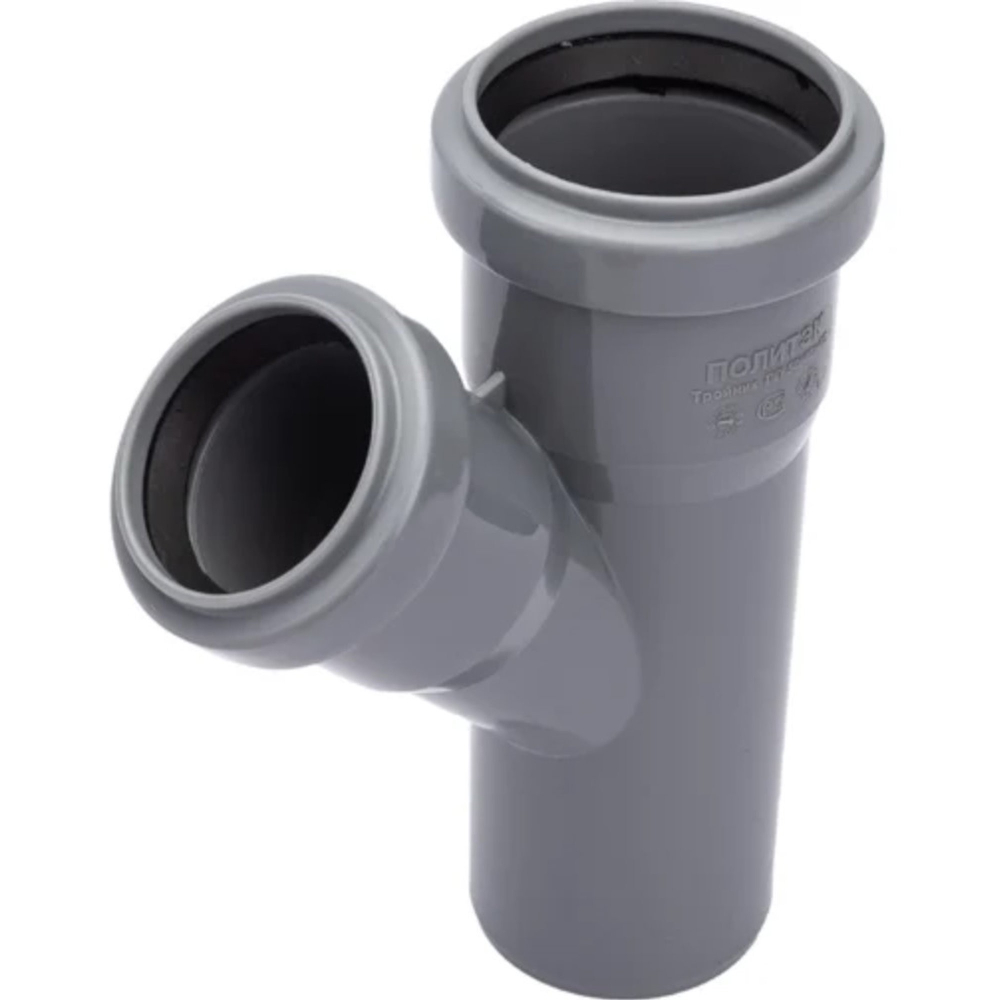 Тройник Политэк Пайп 50х40/45гр. ВК (80)