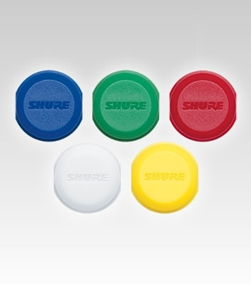 SHURE WA621 разноцветные накладки для ручных передатчиков BLX2, 5 шт.