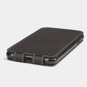 Чехол для iPhone XS Max из натуральной кожи теленка, темно-коричневого цвета