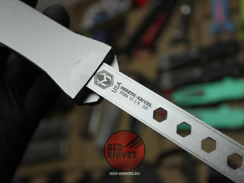 Нож Heretic Hydra V4 Single Edge T/E Tanto SilverGray - светлая рукоять, светлый клинок