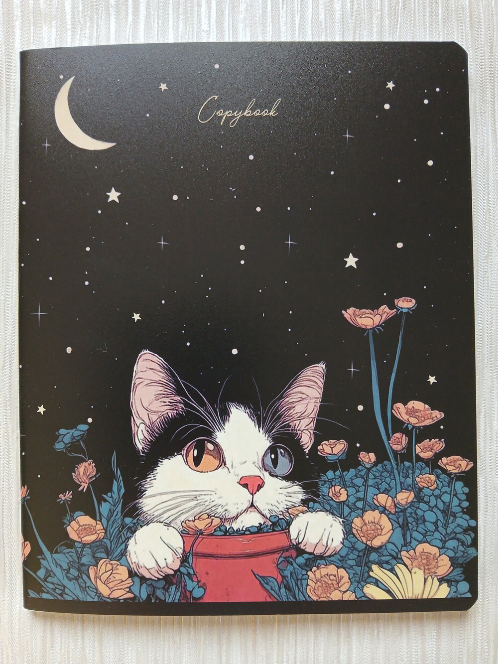 Тетрадь 48 листа А5+.  "Котобезумие", общая, клетка. Формат А5+ (163*203 мм). Арт.120046. С полями. Комплект 5 шт.