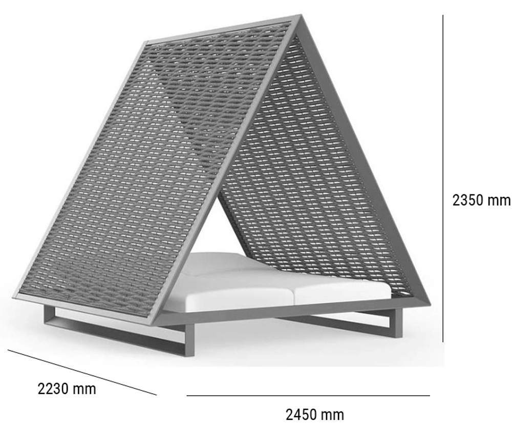 Лаунж-лежак плетеный Tagliamento Modern