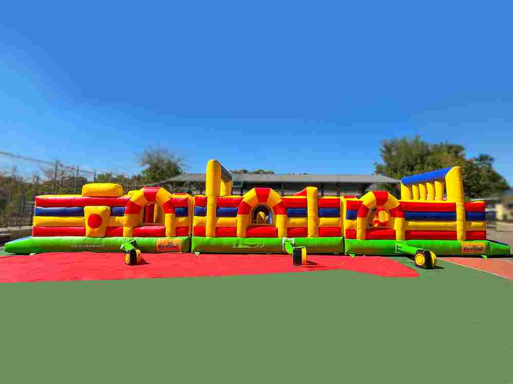 Надувная полоса препятствий «Веселые старты» 14,5*3,5*3 м