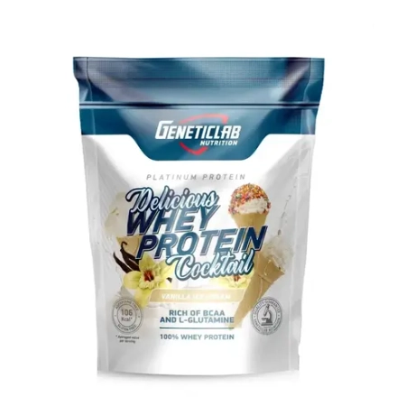 Geneticlab.Delicious whey protein coctail 900 грамм вкус ваниль