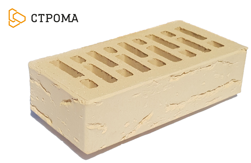 Кирпич лицевой СТРОМА Слоновая кость Кора Дуба
