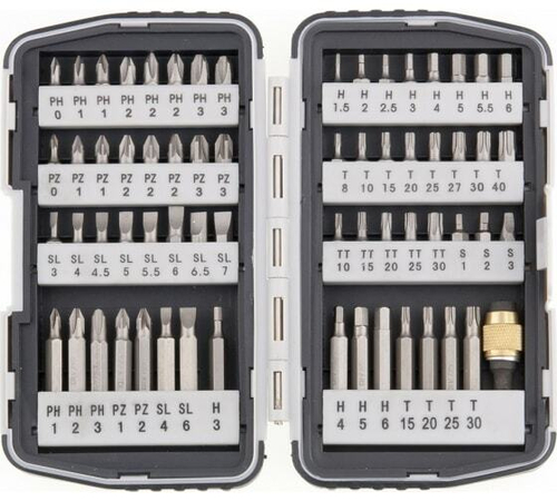 НАБОР БИТ MATRIX МАГНИТНЫЙ АДАПТЕР, CRV, В ПЛАСТ.БОКСЕ, 64 ШТ 11327