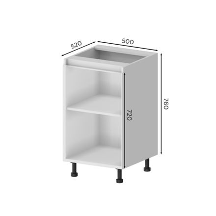 Кухня Модуль Н 500 нижний Кашемир / Тик