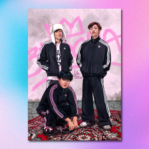 Арт принт / lily_betty_ / STRAY KIDS / 3RACHA