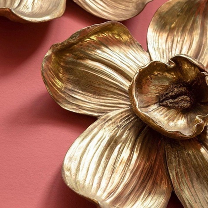 Панно Орхидея золотая 44,3 см