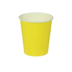Стакан бумажный 250мл ЖЁЛТЫЙ d=80 (комплект 50 шт)