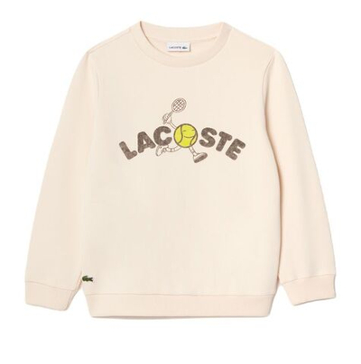 Детская теннисная толстовка Lacoste Printed Crew Neck - Beige