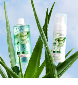 Eveline Cosmetics Organic Aloe+Collagen - очищающая пена с успокаивающим эффектом /   150  ml  / GTIN 5903416026754
