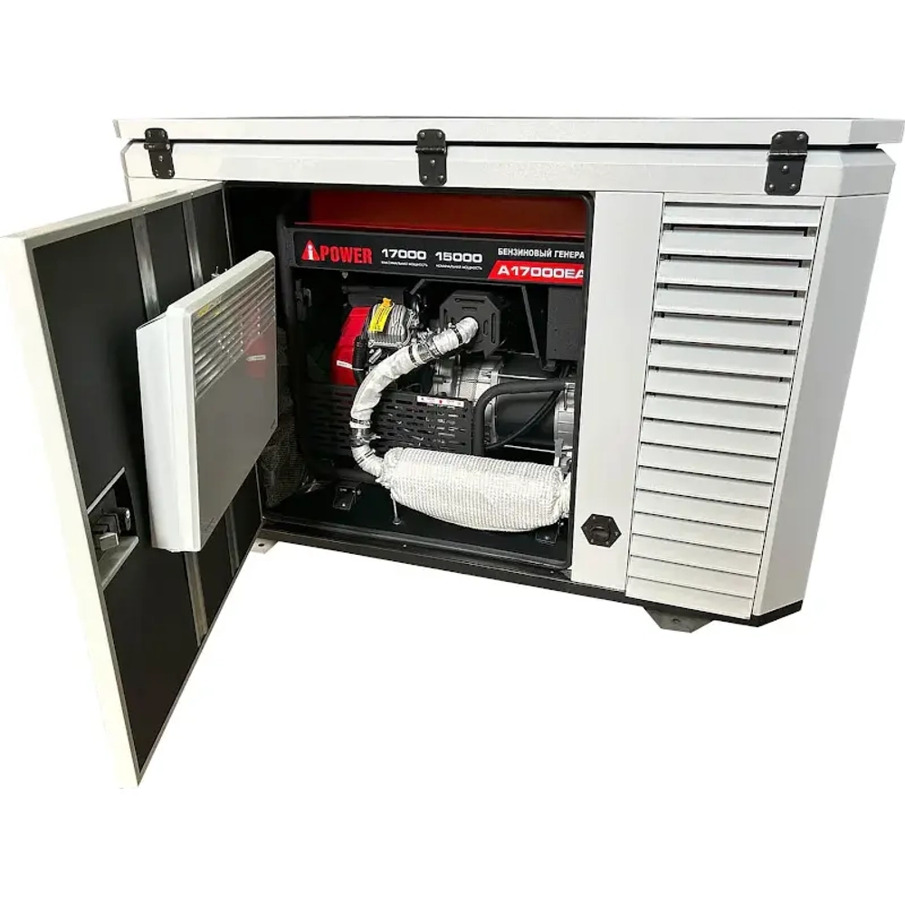 A-iPower A17000EAX бензиновый генератор в зимнем кожухе 1600 RAL 7035 с блоком АВР 400В/100А (8 pin) 129113/29111