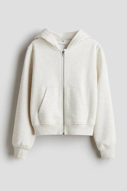 H&M Толстовка с капюшоном и застежкой-молнией, кремовый