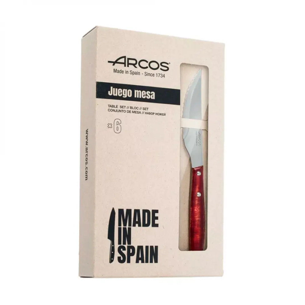Набор столовых ножей для стейка 6шт 11см Arcos Steak Knives