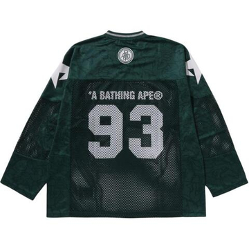A Bathing Ape Line Camo Multilogo Relaxed Fit Football Jersey зеленый