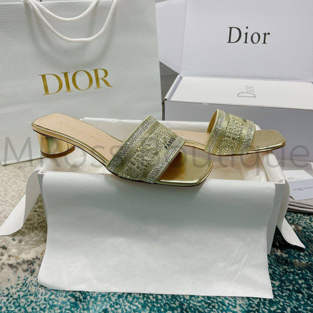 Dior Or шлепанцы на каблуке