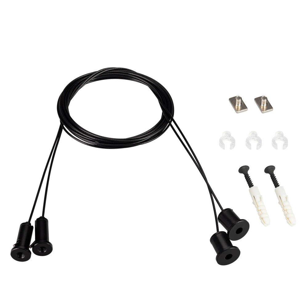 Подвес ARL-2x2m Set BLACK (Pad 9x2mm) (Arlight, Металл) 039187(1)