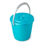 Ведро колор 5л с крышкой перламутровое бирюзовое С402КБИР (упаковка 17 шт) (комплект 17 шт)