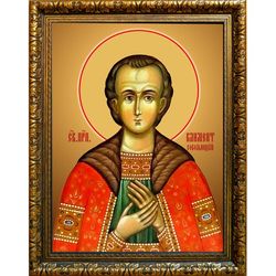 Климент Алфанов, Сокольницкий, Новгородский преподобный. Икона на холсте.