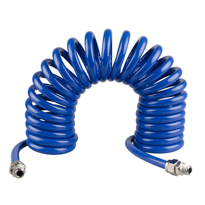 KING TONY (79953-10) Шланг пневматический спиральный высокого давления 8х12 мм, 10 м, резьба 1/4"