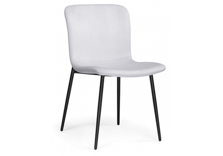 Стул на металлокаркасе Woodville Игон серый, черный муар, ножки черные