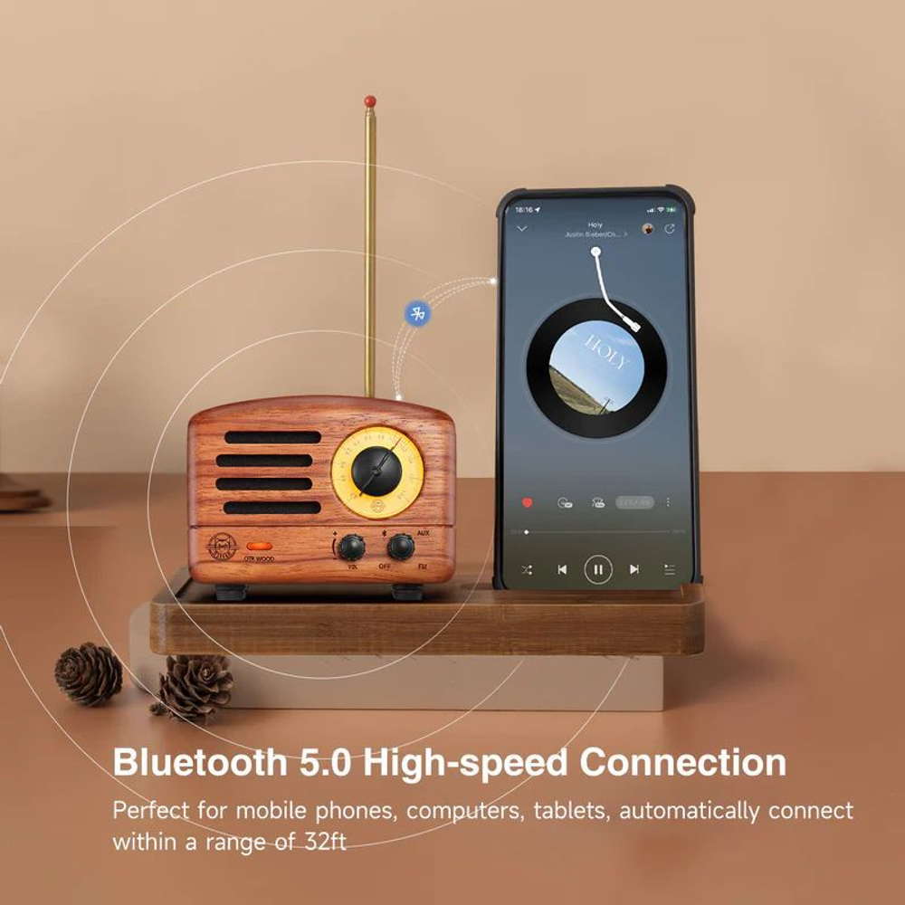 Беспроводная колонка Muzen Sticker красная