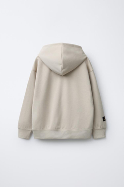 ZARA ХУДИ В СТИЛЕ ПРЕППИ ИЗ ТКАНИ ИНТЕРЛОК, ЭКРЮ