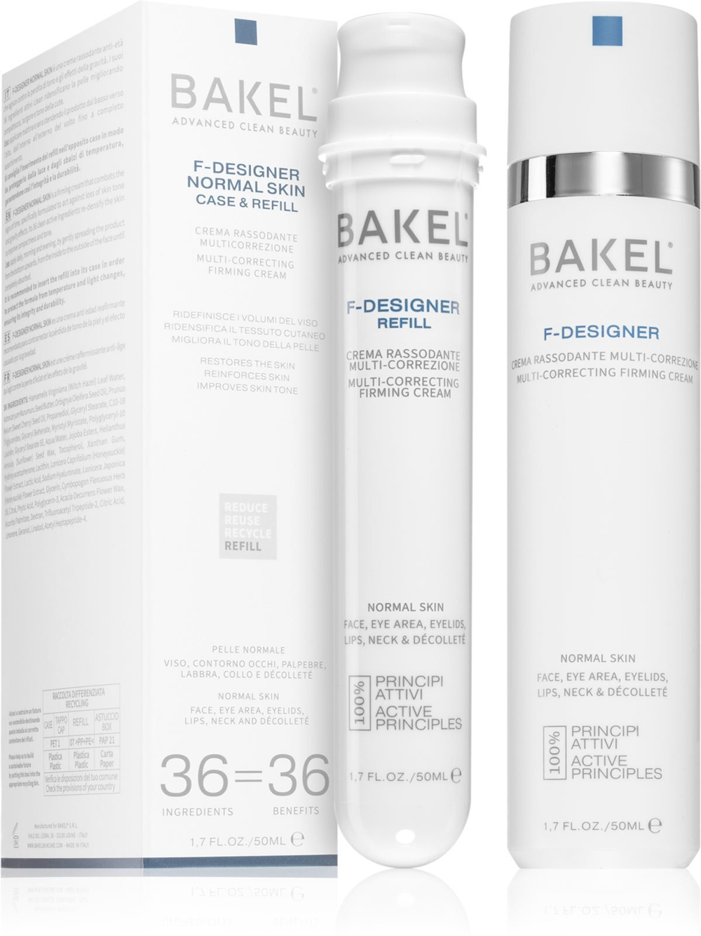 Bakel F-Designer Normal Skin Case & Refill - укрепляющий крем для нормальной кожи /  + napełnienie 50  ml  / GTIN 8033737452240