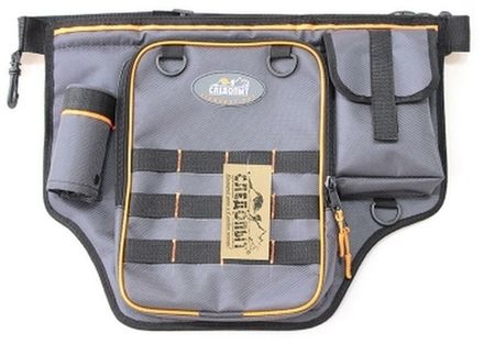 Сумка рыболовная поясная "СЛЕДОПЫТ" Fishing Belt Bag Light, 44х35х6 см, цв. серый + 1 коробка LUNO