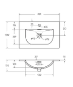 Тумба с раковиной BelBagno UNO-MINI 60 еловая матовая