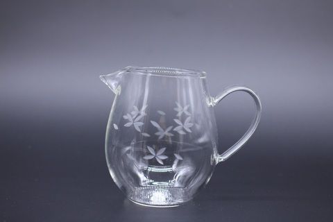 Сливник с цветами, стекло, 500мл