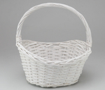 Корзина 38х33/13см Ива с ручкой (Белый)